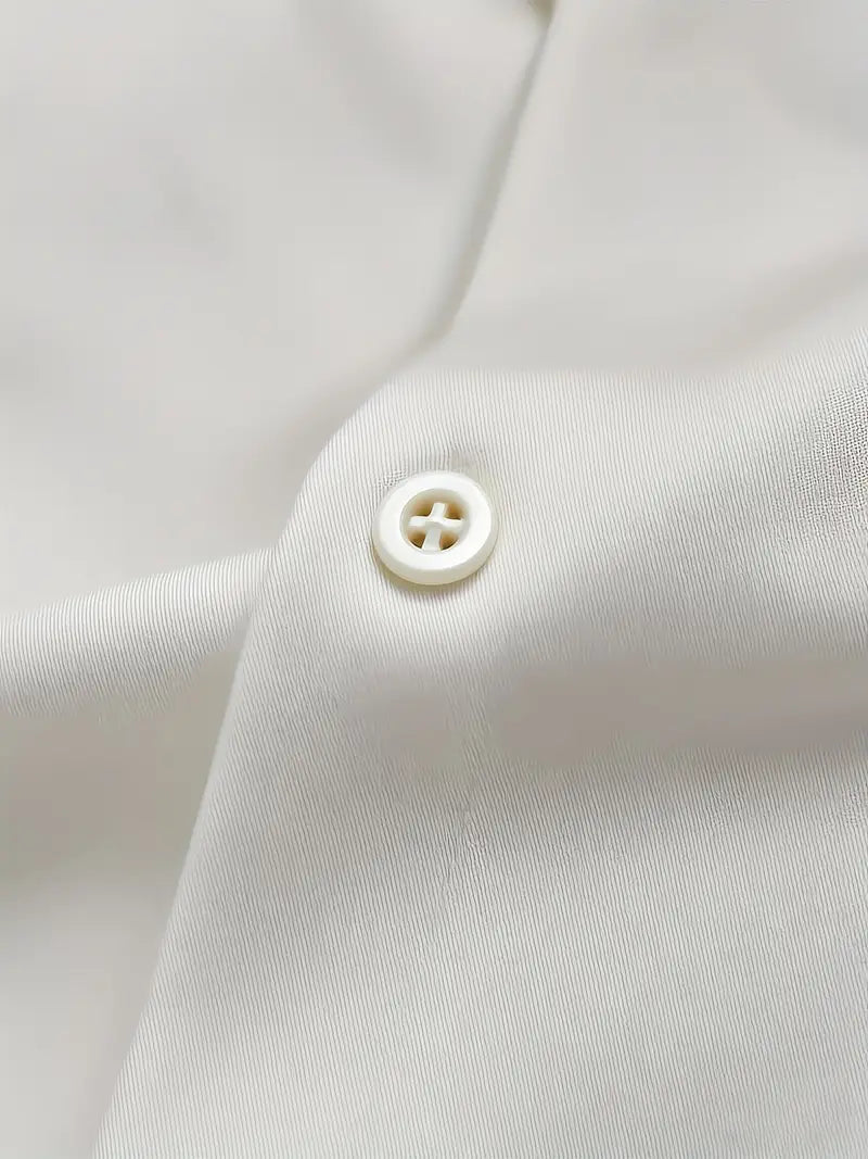 Klassisk Vit Klänningsskjorta för Män med Slim Fit Design | Elegant Look för Alla Tillfällen 2