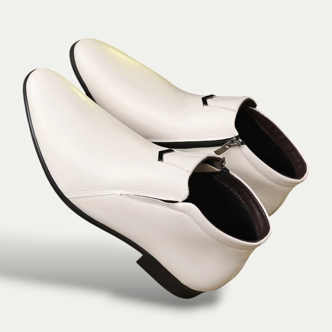 Klassiska Ankelstövlar | Polerade Herrboots med Dragkedja | Elegant Design för Mångsidig Användning 3