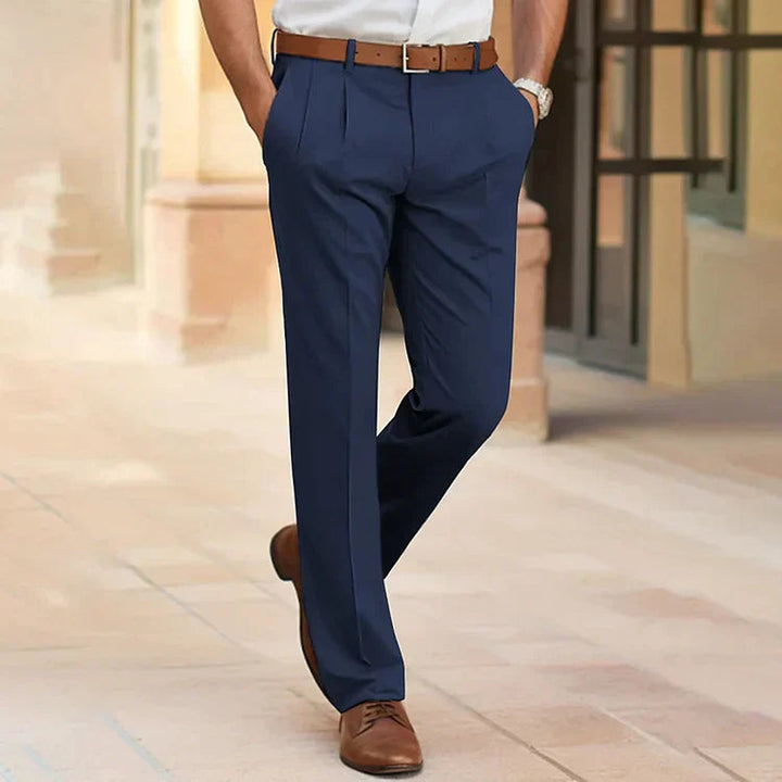 Klassiska Arbetsbyxor för Män med Slim Fit och Raka Ben | Elegant Design för Professionell Look 0