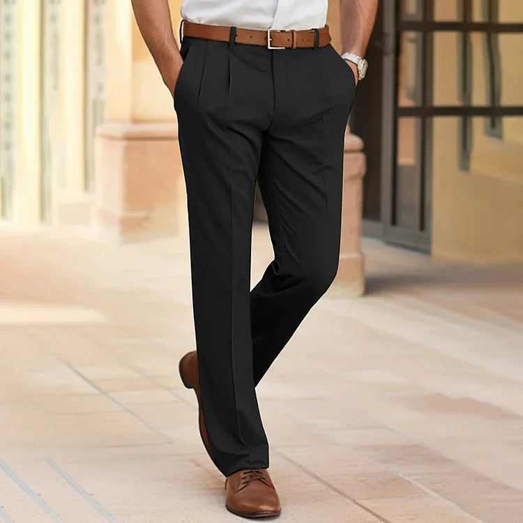 Klassiska Arbetsbyxor för Män med Slim Fit och Raka Ben | Elegant Design för Professionell Look 1