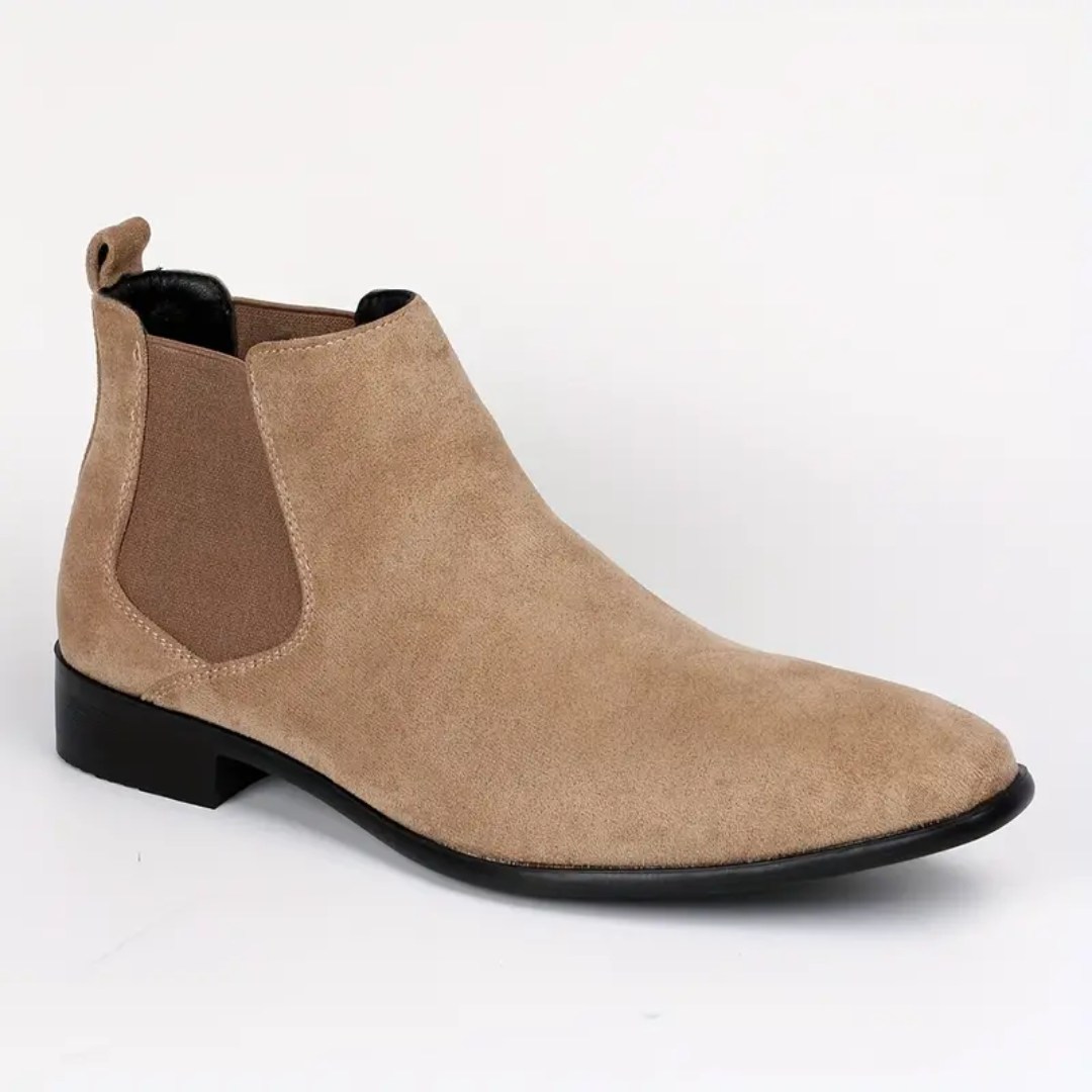 Klassiska Chelsea-Stövlar | Slip-On Ankelstövlar med Elastiska Paneler | Stilren Design för Vardags och Formella Tillfällen 0