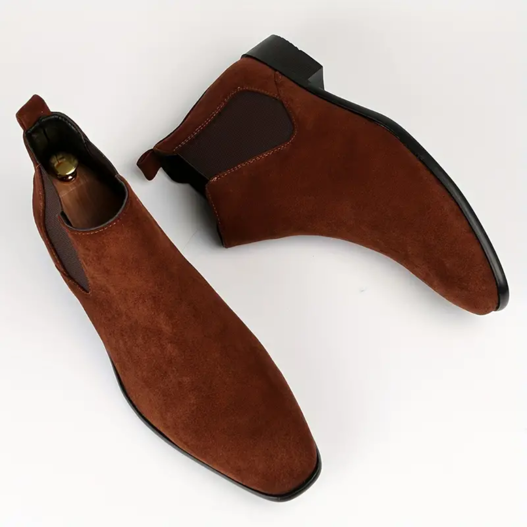 Klassiska Chelsea-Stövlar | Slip-On Ankelstövlar med Elastiska Paneler | Stilren Design för Vardags och Formella Tillfällen 7