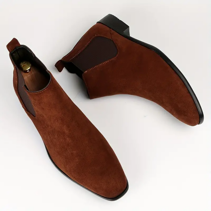 Klassiska Chelsea-Stövlar | Slip-On Ankelstövlar med Elastiska Paneler | Stilren Design för Vardags och Formella Tillfällen 7