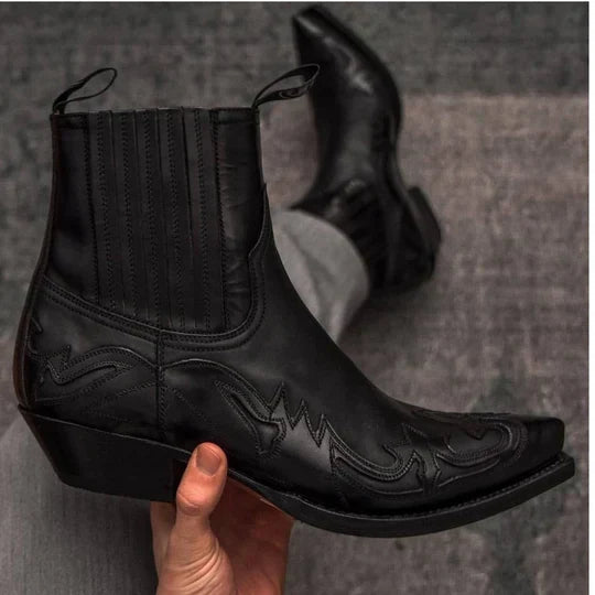 Klassiska Cowboystövlar för Män | Bekväm Slip-On Design för Stil och Mångsidighet 3