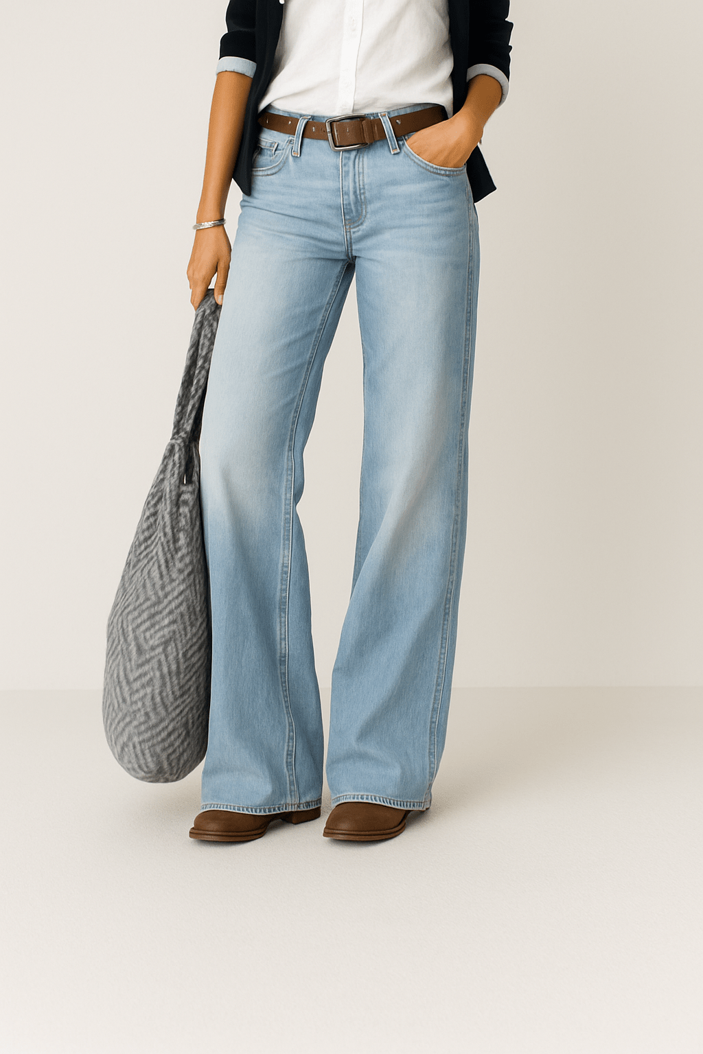 Klassiska Jeans | Vida Ben för Kvinnor med Slitstark Denim | Avslappnad Passform för Vardagsstil 3