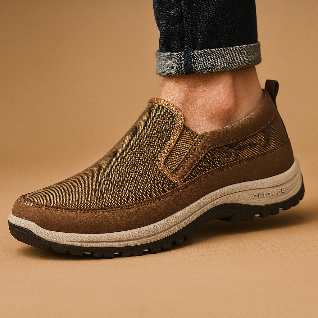 Komfort Walk | Andningsbara Slip-On Promenadskor för Män med Vadderad Sula | Lätta och Stödjande för Dagligt Bruk 1