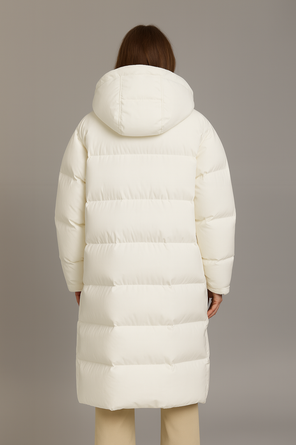 Kvinnors Longline Puffer Coat med Överdimensionerad Huva | Ultravarm Design för Kalla Vintrar 3