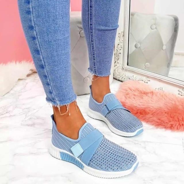 Kvinnors Ortopediska Slip-On Sneakers med Hållningsstöd | Andningsbart Material för Komfort och Stil 0