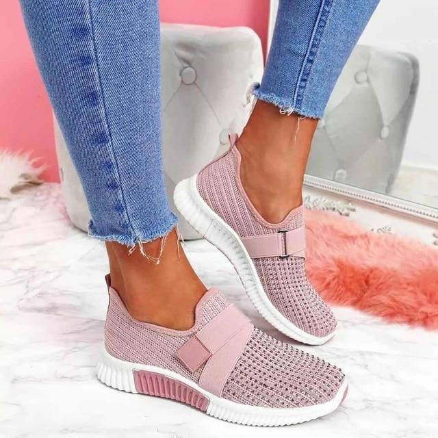 Kvinnors Ortopediska Slip-On Sneakers med Hållningsstöd | Andningsbart Material för Komfort och Stil 1