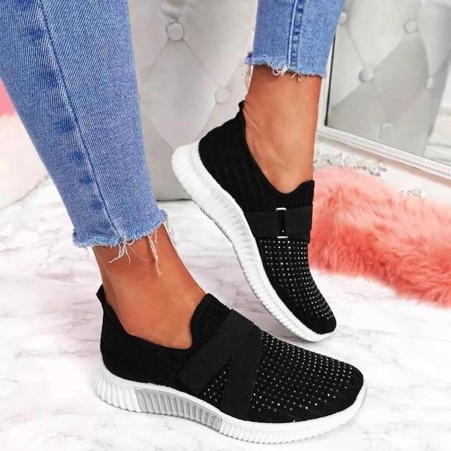Kvinnors Ortopediska Slip-On Sneakers med Hållningsstöd | Andningsbart Material för Komfort och Stil 2