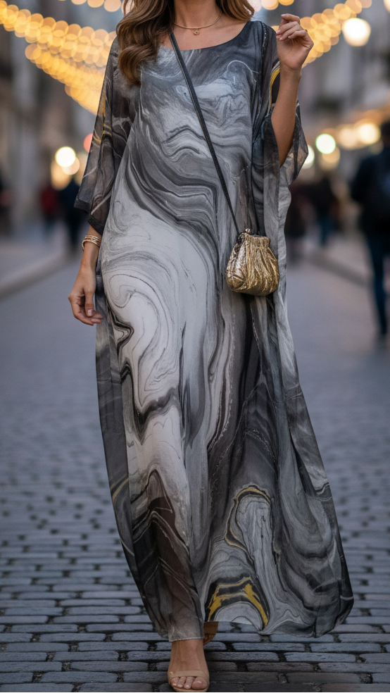 Laura | Elegant Lång Chiffongklänning för Bröllop och Fest 4