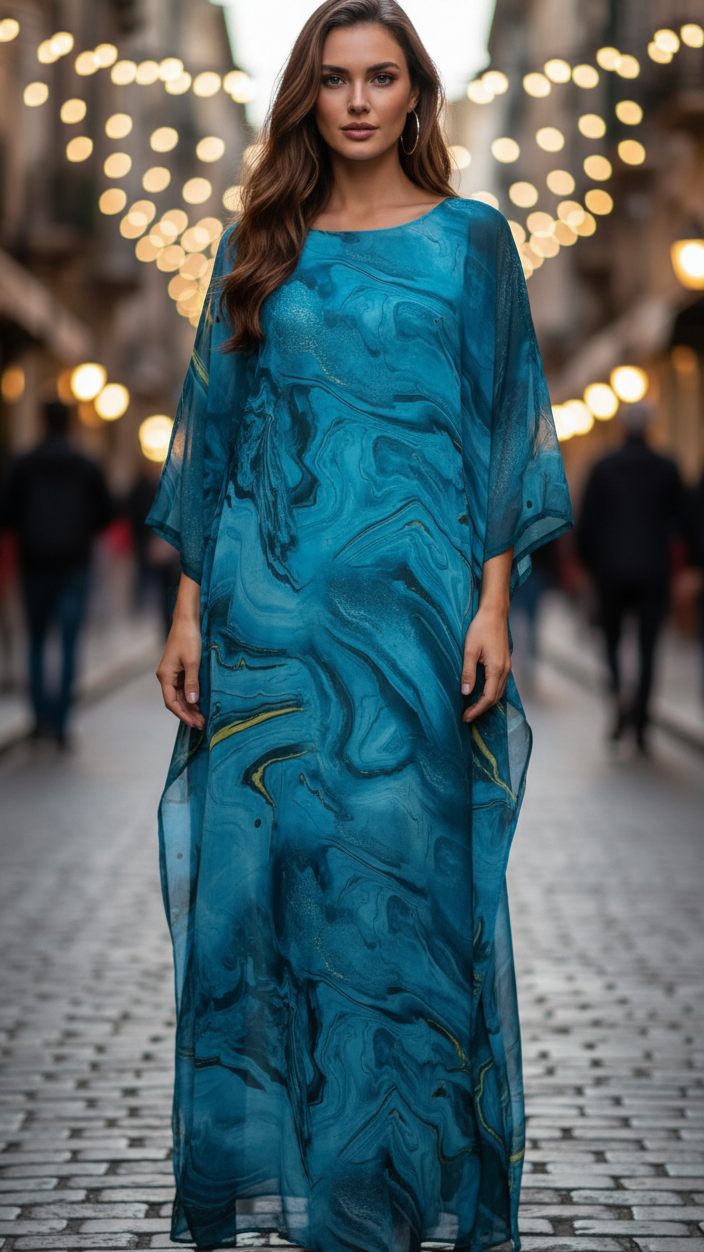 Laura | Elegant Lång Chiffongklänning för Bröllop och Fest 5