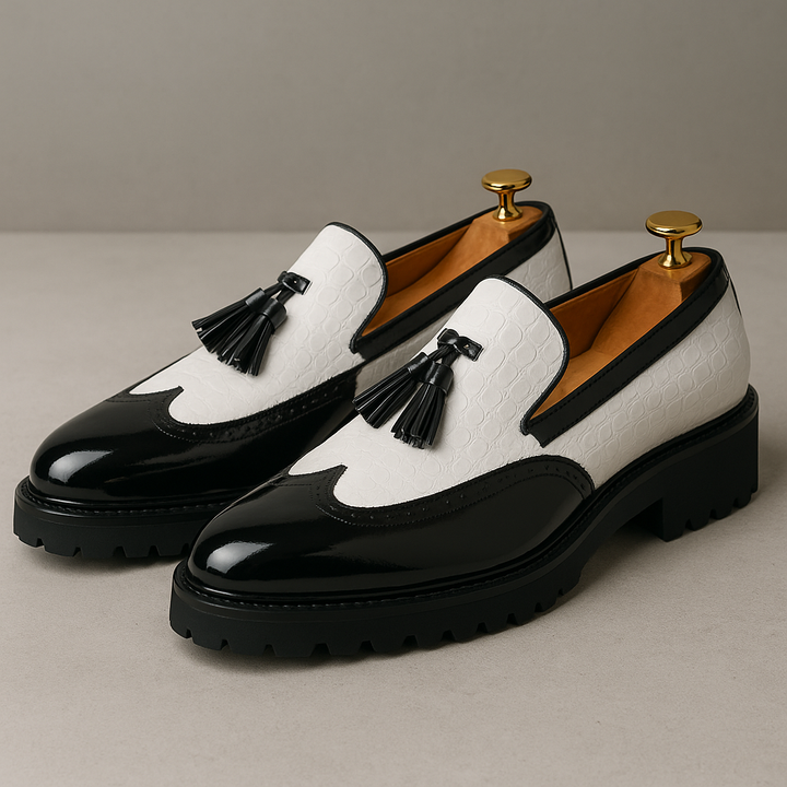 Leo | Eleganta Krokodilmönstrade Loafers Män 2