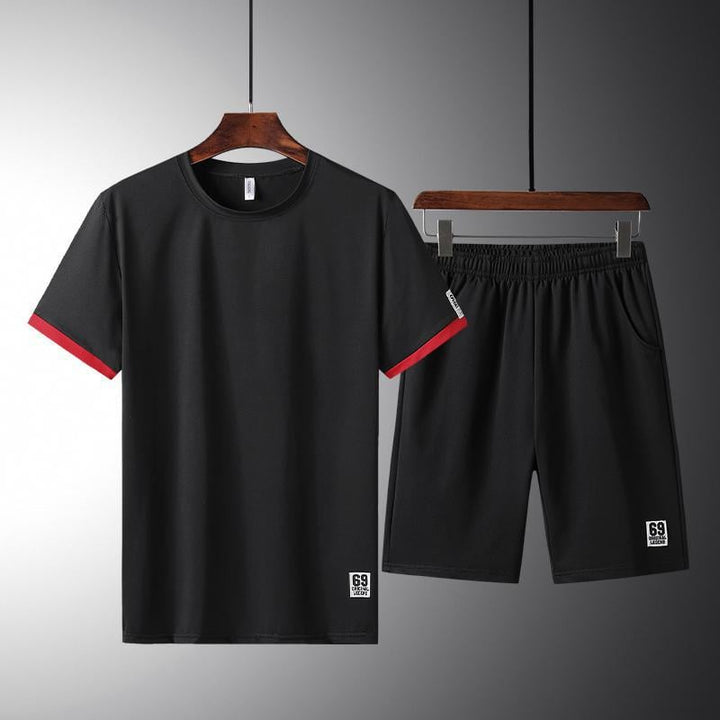 Liam | Andningsbart Sommarset för Löpning med Kortärmad Topp och Shorts 0
