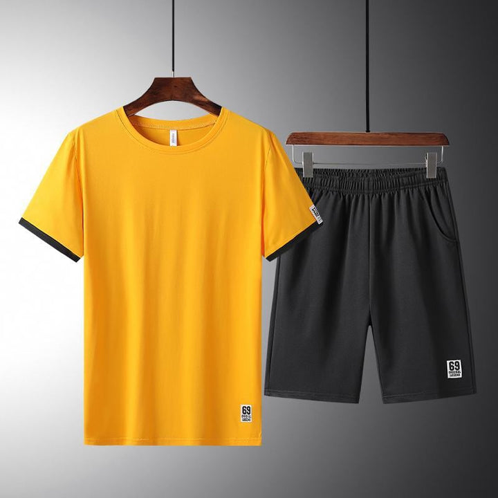 Liam | Andningsbart Sommarset för Löpning med Kortärmad Topp och Shorts 2