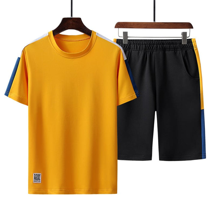 Liam | Andningsbart Sommarset för Löpning med Kortärmad Topp och Shorts 6