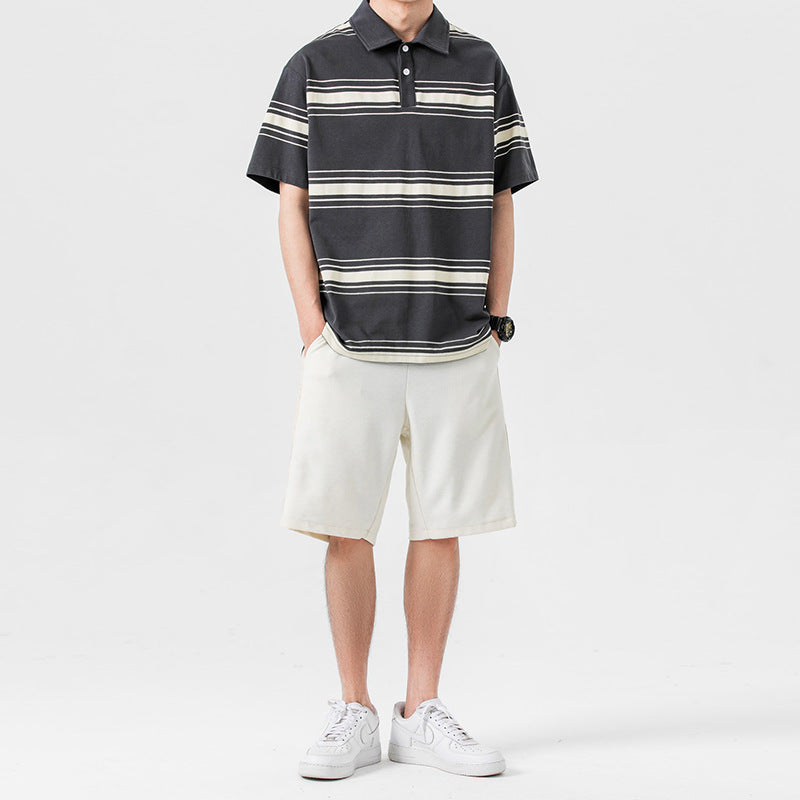 Liam | Avslappnad Tvådelad Sport Set med Kortärmad T-Shirt och Medellånga Shorts 1