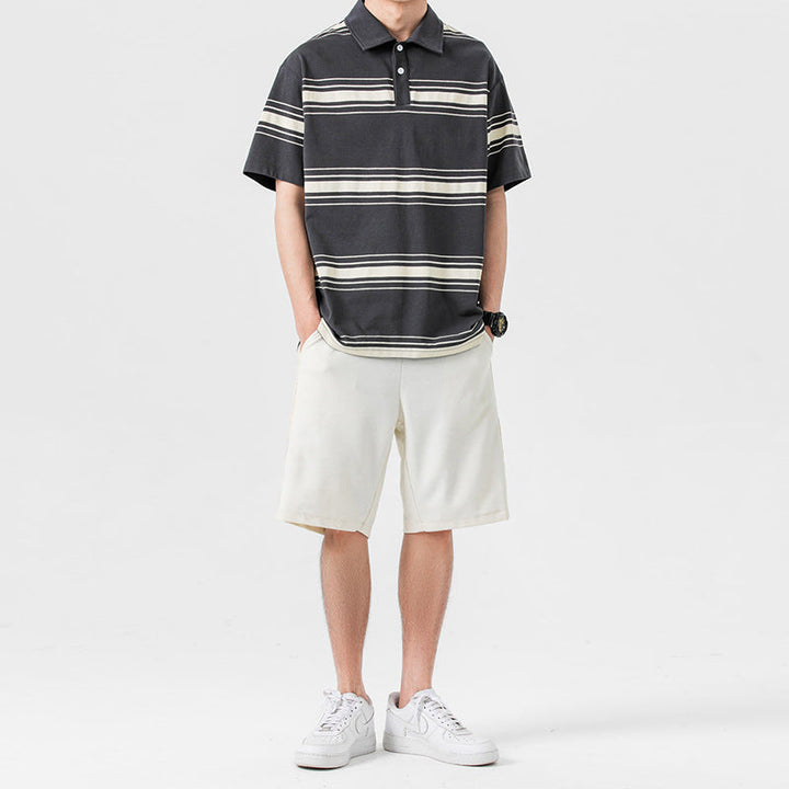 Liam | Avslappnad Tvådelad Sport Set med Kortärmad T-Shirt och Medellånga Shorts 1