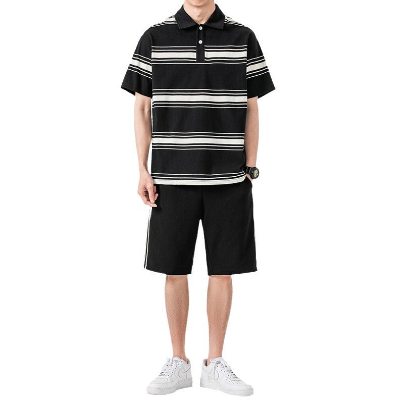 Liam | Avslappnad Tvådelad Sport Set med Kortärmad T-Shirt och Medellånga Shorts 2