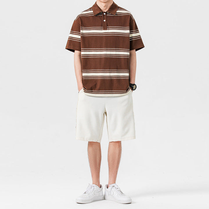 Liam | Avslappnad Tvådelad Sport Set med Kortärmad T-Shirt och Medellånga Shorts 4