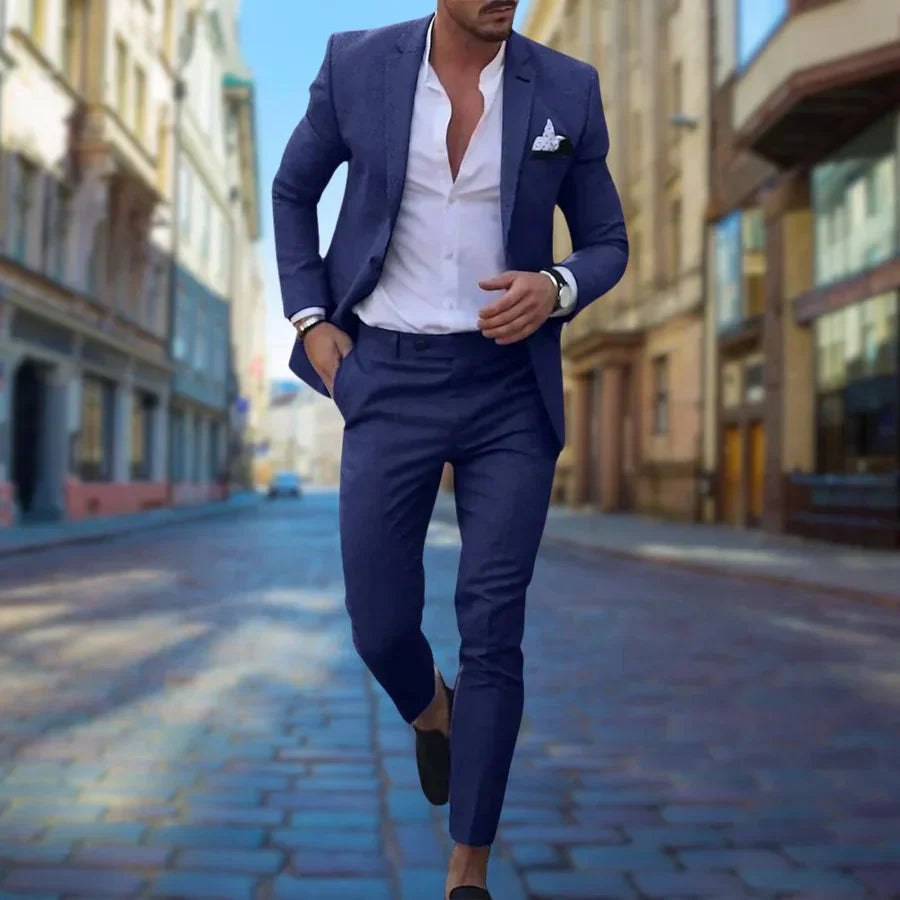 Liam | Elegant Slim Fit Kostym Herr för Bröllop och Formella Tillfällen 0