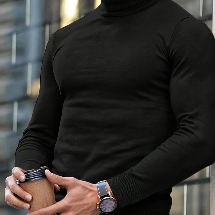 Liam | Elegant Slim Fit Stickad Polotröja för Vinter 0