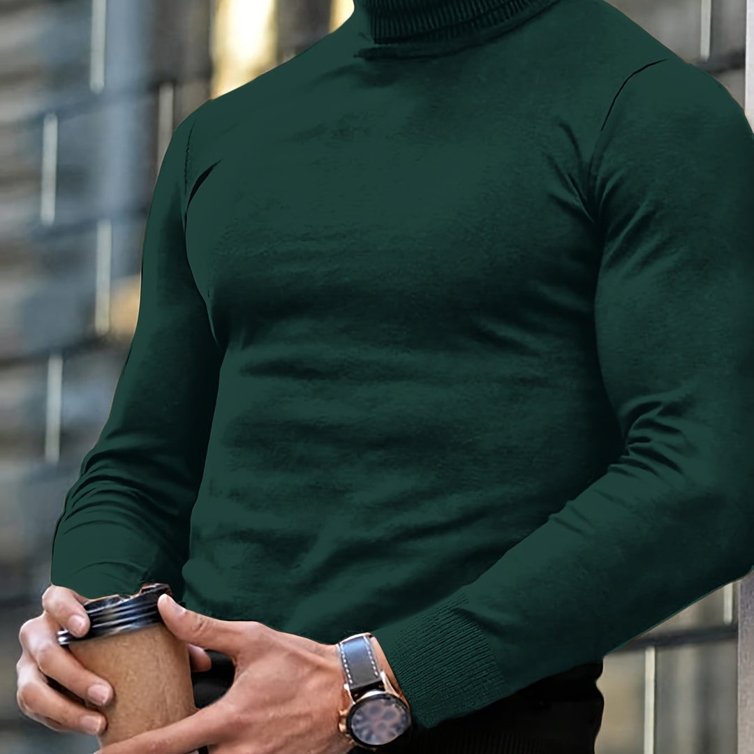 Liam | Elegant Slim Fit Stickad Polotröja för Vinter 1