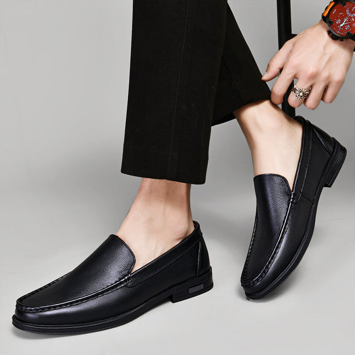 Liam | Elegant Slip-On Affärsskor med Gummisula för Män 0