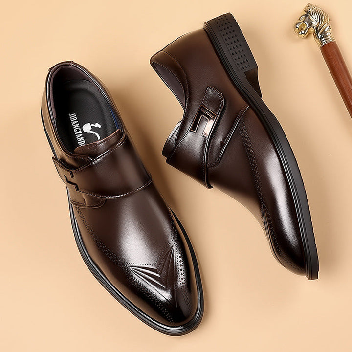 Liam | Elegant Slip In Skor Herr med Spänne och Perforerad Tå 2