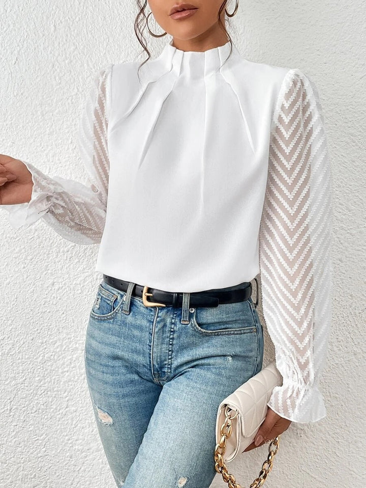 Liam | Elegant Vårblus med Veckade Ärmar 1