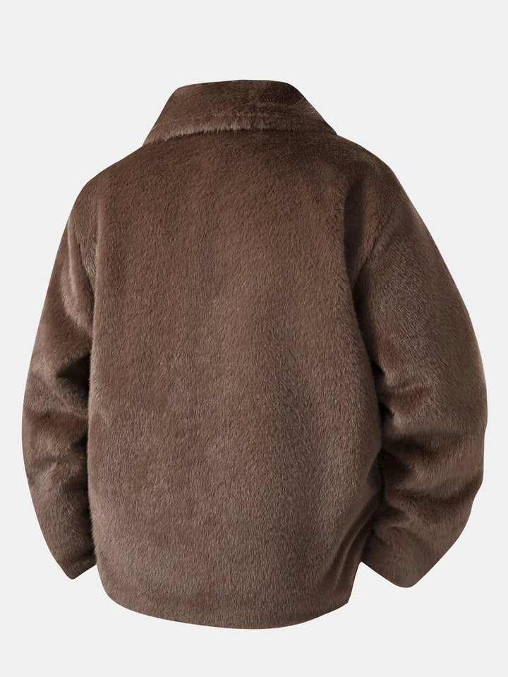 Liam | Elegant Vinterjacka Med Fuskpäls Och Knappstängning 3