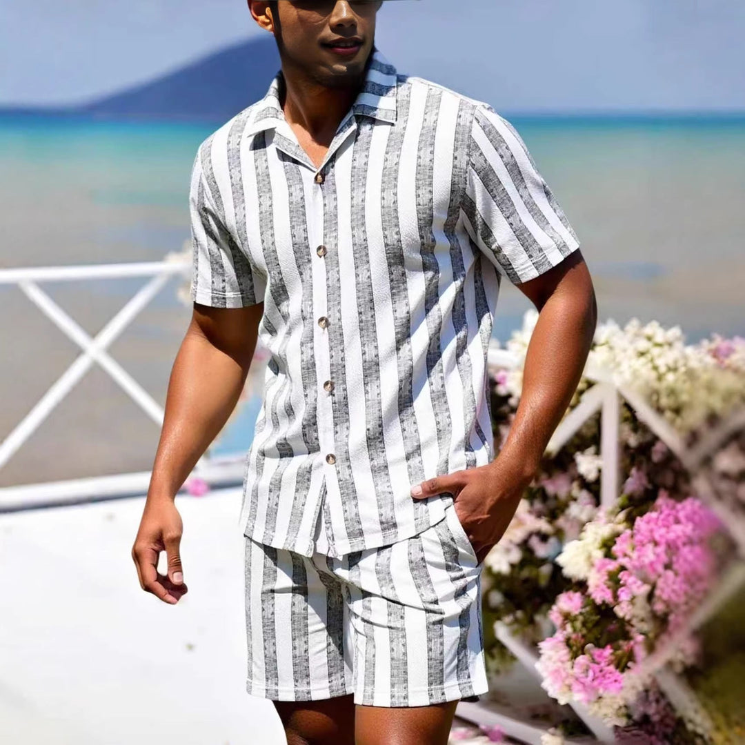 Liam | Lätt Avslappnad Sommar Skjorta och Shorts Set 2
