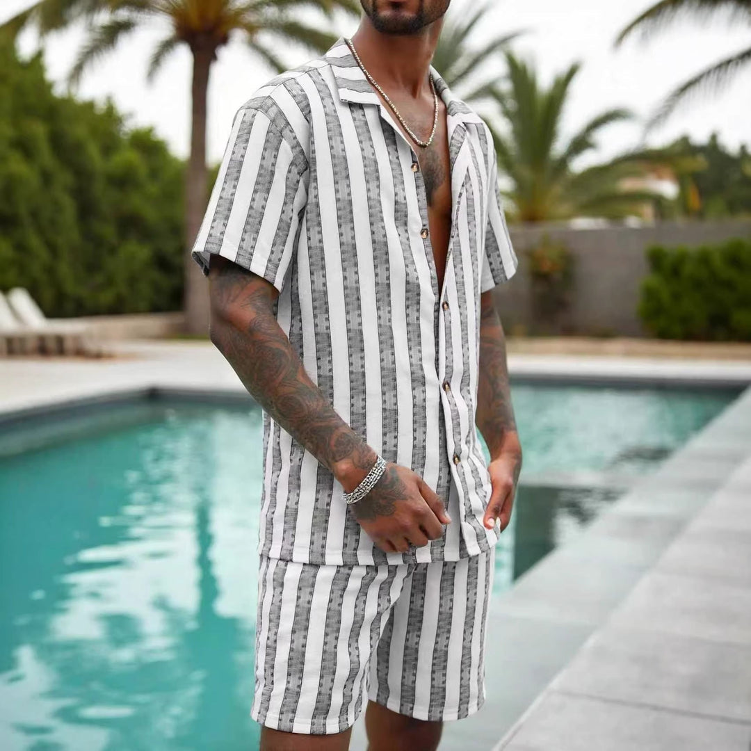 Liam | Lätt Avslappnad Sommar Skjorta och Shorts Set 3