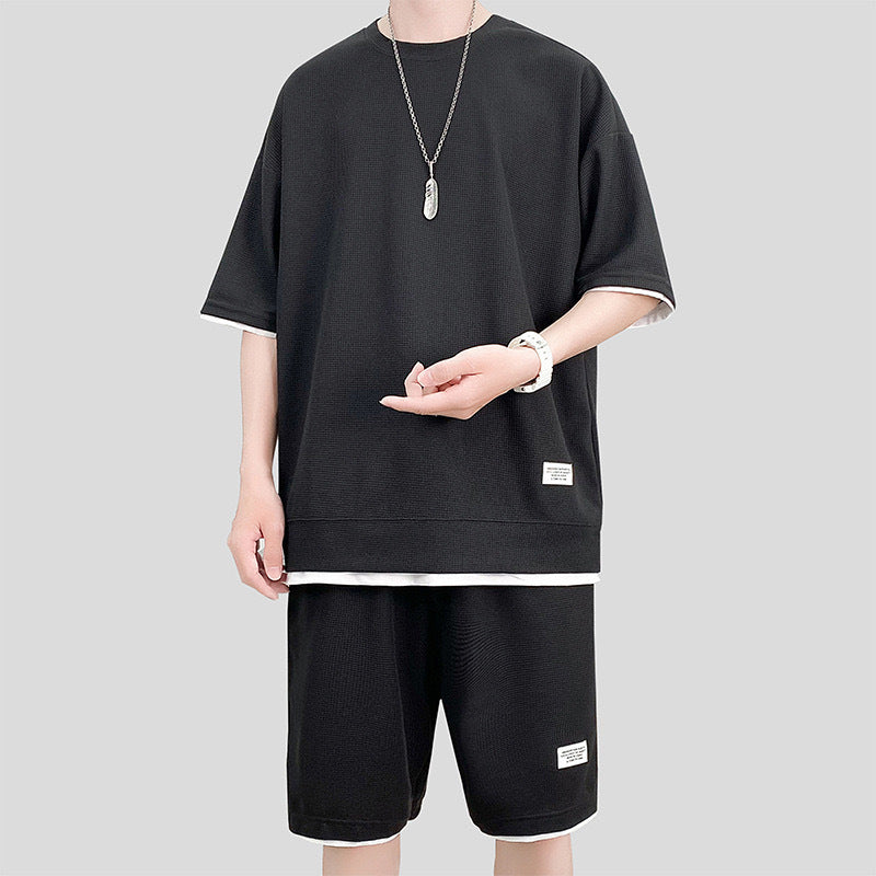 Liam | Lätt Sommar Träningsset med T-shirt och Shorts 0