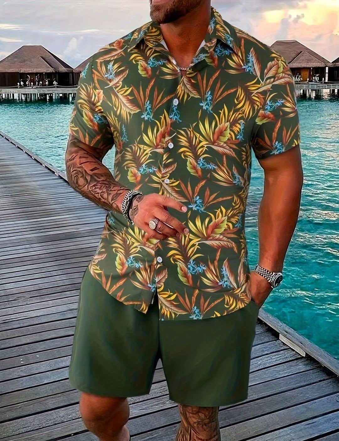 Liam | Lätt Sommarset med Kortärmad T-Shirt och Shorts 0