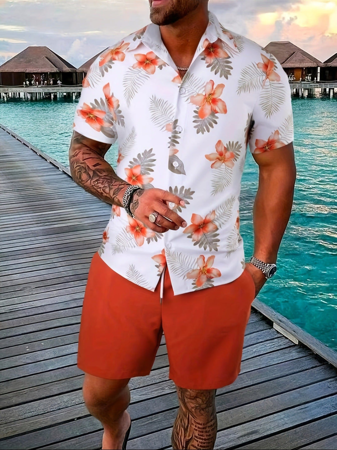 Liam | Lätt Sommarset med Kortärmad T-Shirt och Shorts 7