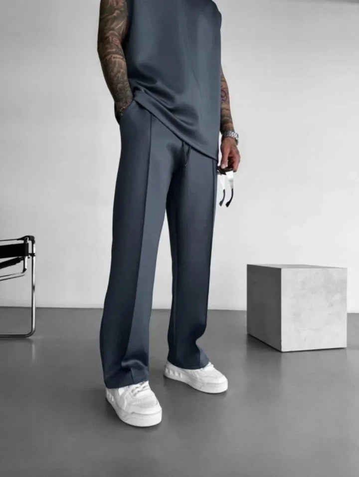 Liam | Mjuk Ärmlös Topp och Skräddarsydda Byxor Lounge Set för Herrar 1
