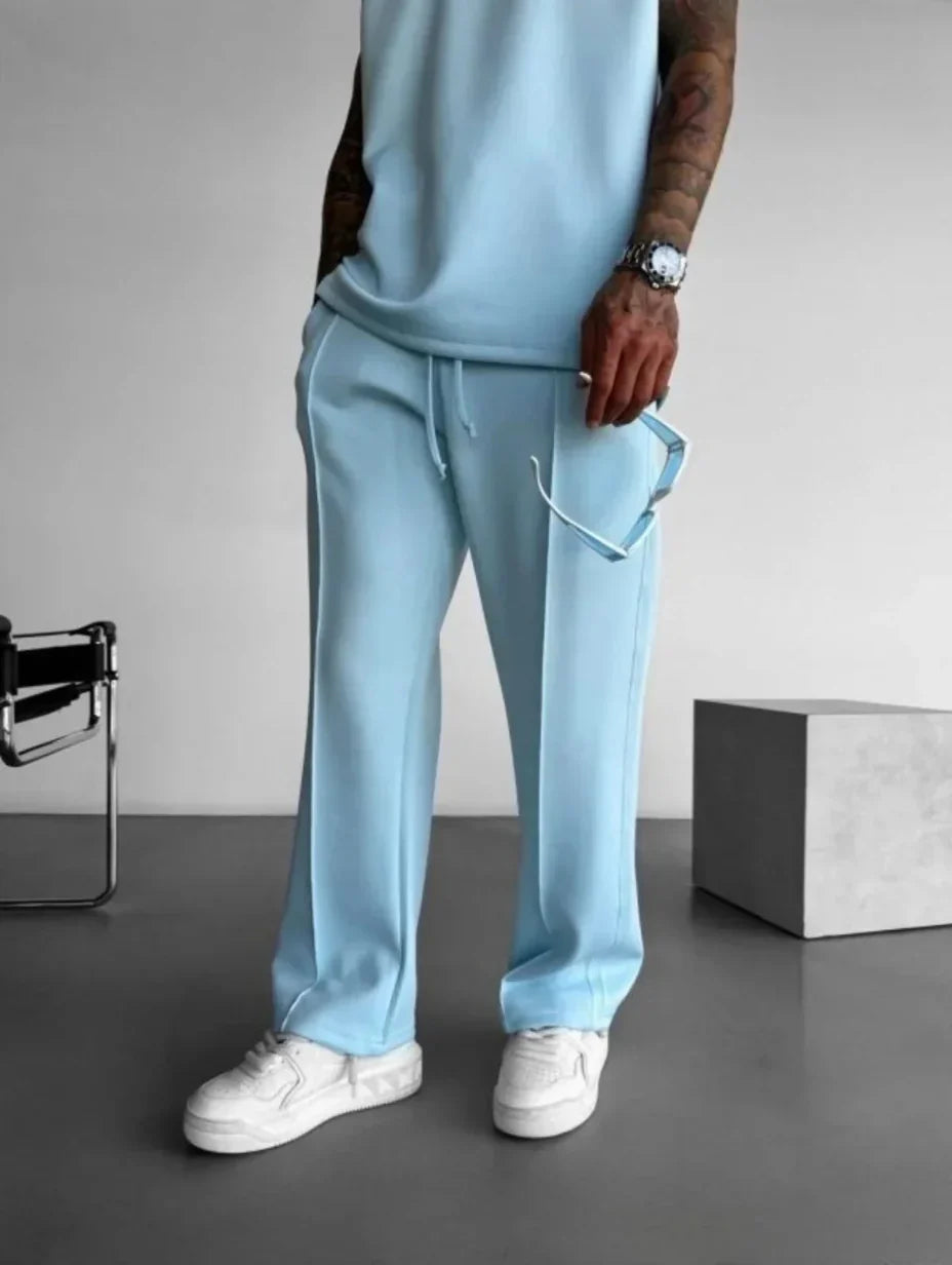 Liam | Mjuk Ärmlös Topp och Skräddarsydda Byxor Lounge Set för Herrar 4