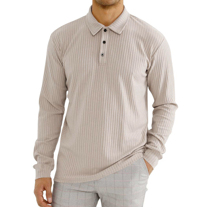Liam | Mjuk Enfärgad Långärmad T-Shirt Herr 5
