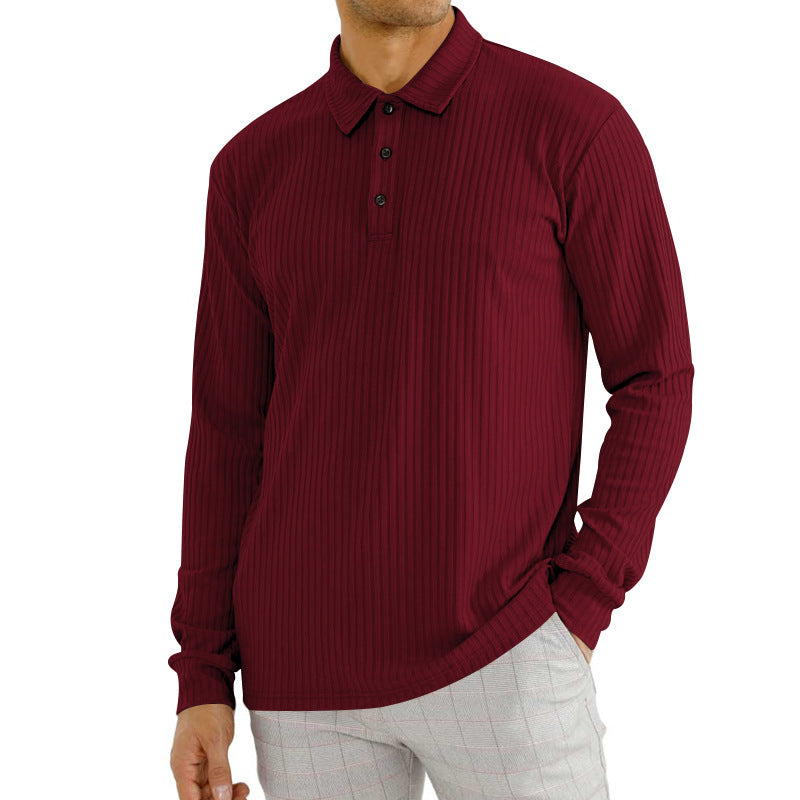 Liam | Mjuk Enfärgad Långärmad T-Shirt Herr 6