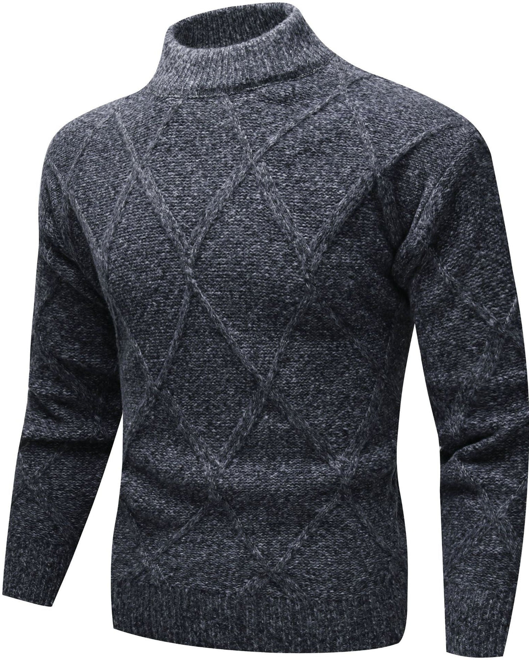 Liam | Mönstrad Slim Fit Hösttröja med Halv Polokrage 1