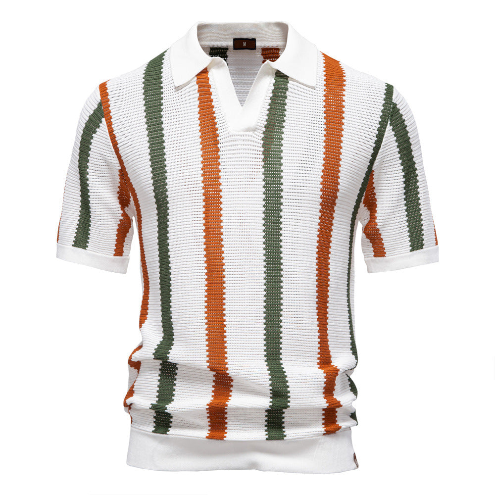 Liam | Randig Kortärmad Polotröja för Sommar 4