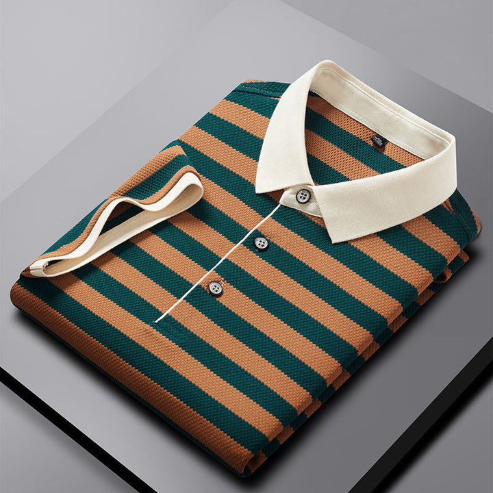 Liam | Randig Kortärmad T-Shirt för Män med Avslappnad Passform 0