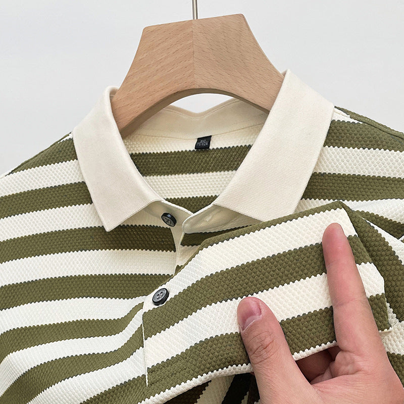 Liam | Randig Kortärmad T-Shirt för Män med Avslappnad Passform 2
