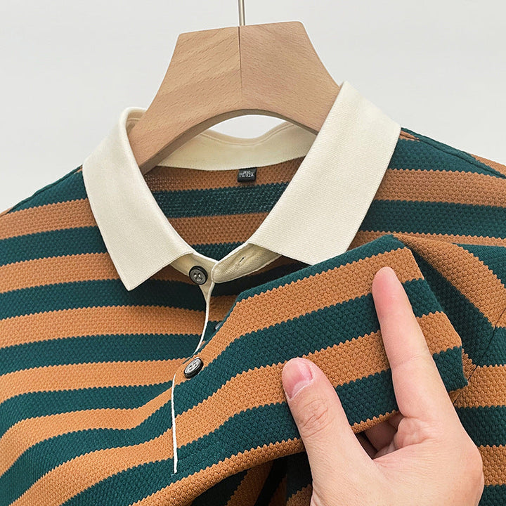 Liam | Randig Kortärmad T-Shirt för Män med Avslappnad Passform 4