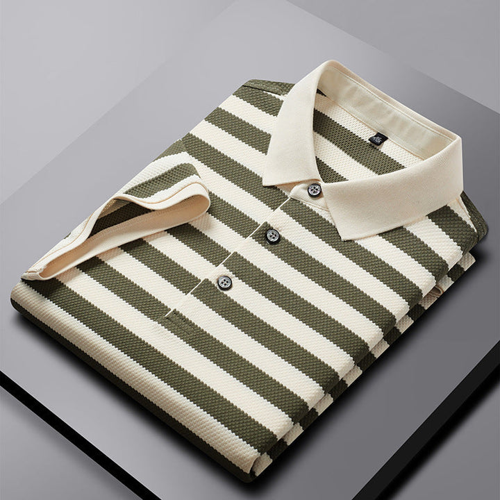 Liam | Randig Kortärmad T-Shirt för Män med Avslappnad Passform 7