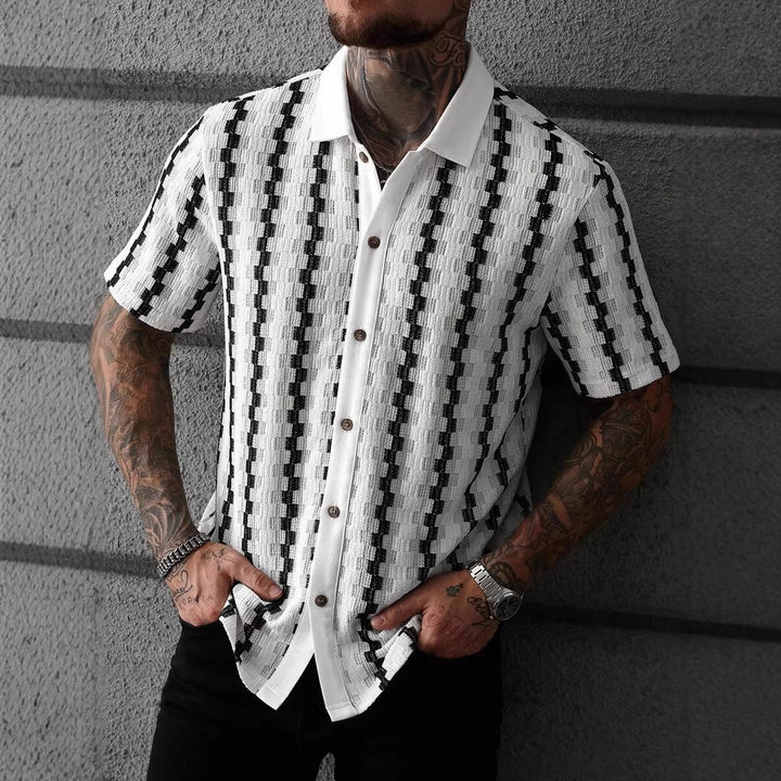 Liam | Rutig Sommar Kortärmad Kofta Slim Fit 1