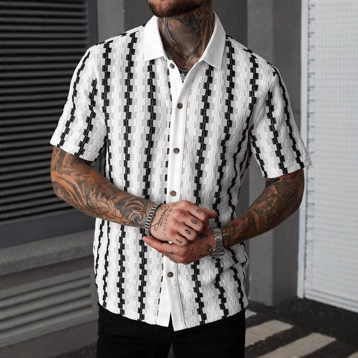 Liam | Rutig Sommar Kortärmad Kofta Slim Fit 3