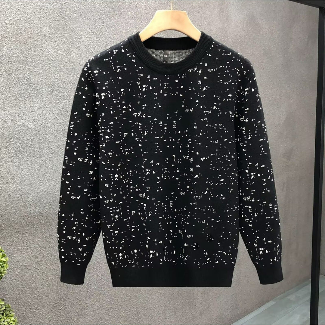 Liam | Slim Fit Stickad Vintertröja Med Rund Halsringning 0