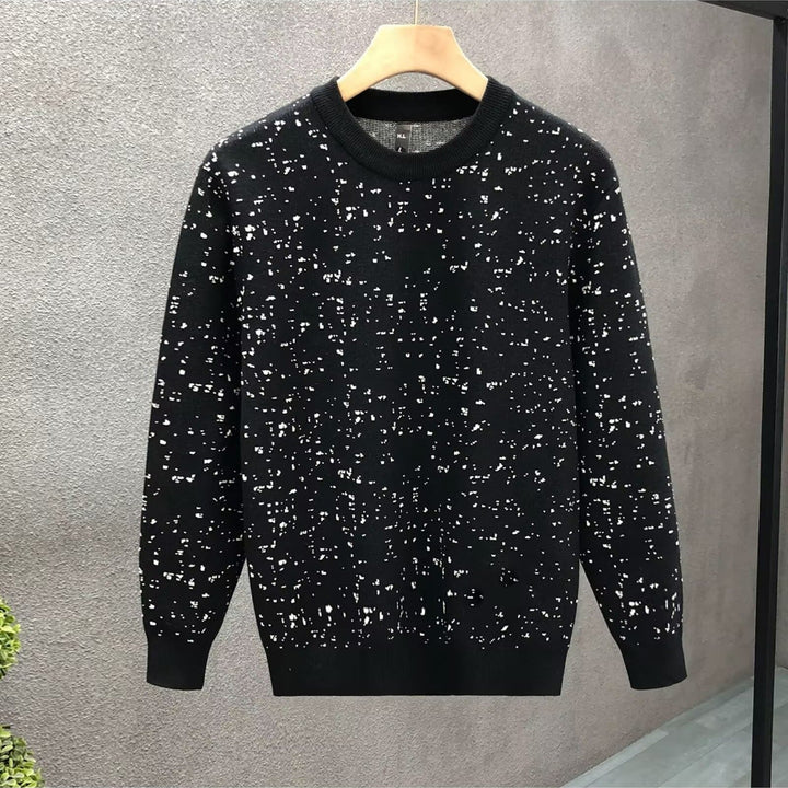Liam | Slim Fit Stickad Vintertröja Med Rund Halsringning 0